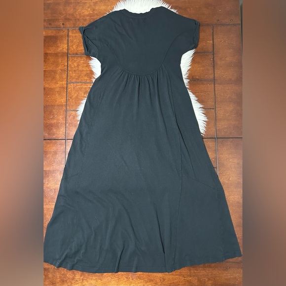 Free People Beach Size XS Meadow Tee Dress Black Oversized Cotton - Picture 9 of 16